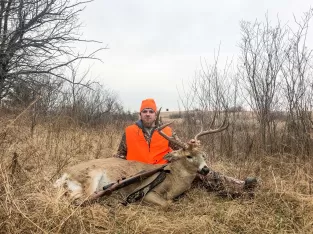 Pleased hunter on the 10-year hunt.