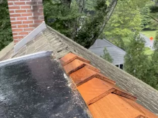 Repair crown of a cedar roof