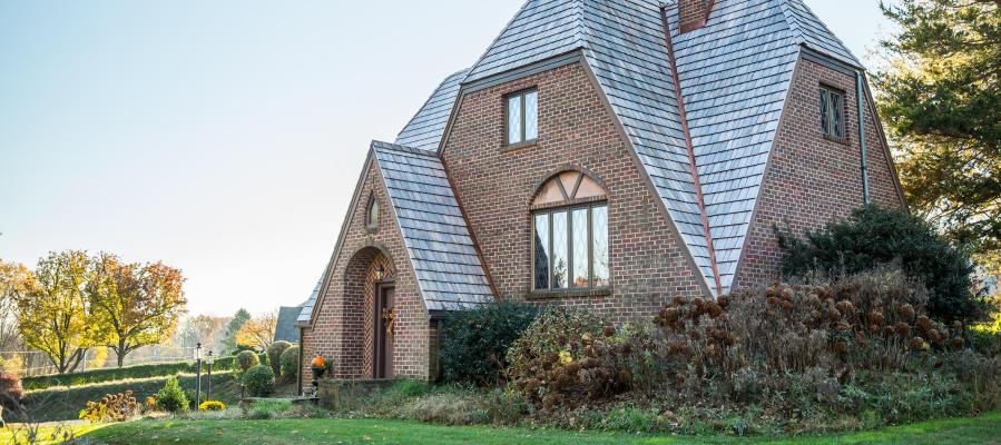 House with a cedar shake roof 